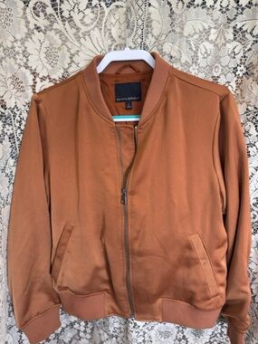 Banana Republic Copper-Burnt Orange Bomber Jacket